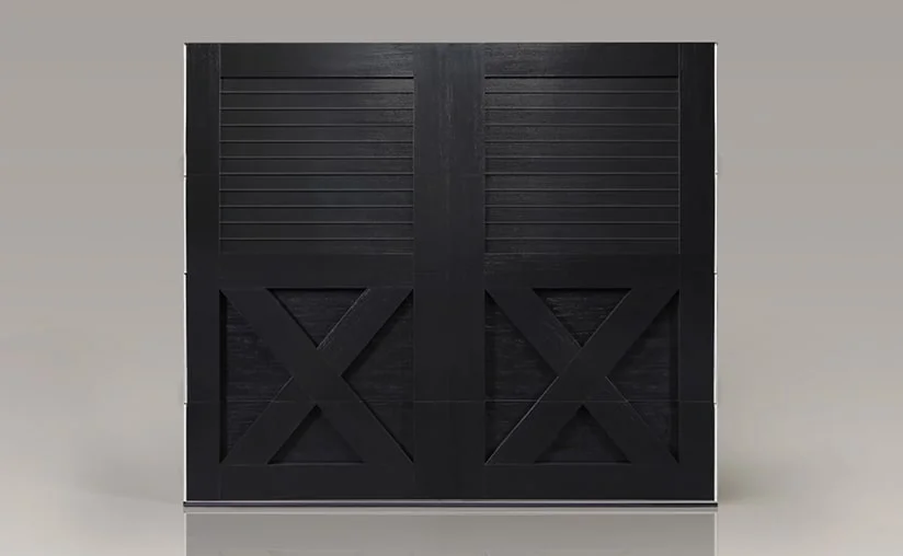 canyon-ridge-louver-design47-solid-black-solo-garage-door